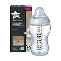 Picture of Tommee Tippee Closer to Nature Panda Feeding Bottle, 3m+, 340ml, White