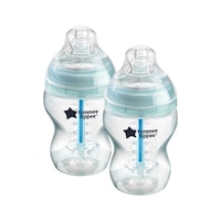Picture of Tommee Tippee Advanced Anti-Colic Feeding Bottle, 260ml, Light Blue - Pack of 2