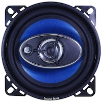 Sound Boss Dashboard 3-Way Performance Auditor Coaxial Car Speaker, SB-B4401, Black/Blue