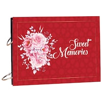 Picture of Creative Print Solution Sweet Memories Theme Scrapbook Kit, 8.5x6 Inches, Red & White