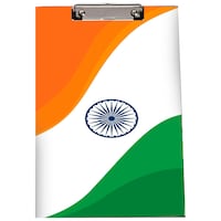 Picture of Creative Print Solution India Flag Digital Reprint Metal Clip Board, 14x9.5 Inches, Multicolour
