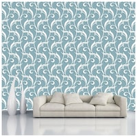 Picture of Creative Print Solution Leaf Wall Wallpaper, BP-A032, 244X41 cm, Grey & White