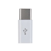 Micro-USB Female To Type-C USB-C Male Data Sync Charging Adapter, White