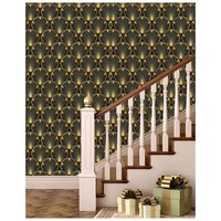 Picture of Creative Print Solution Floral Wall Wallpaper, 244X41 cm, Black & Golden