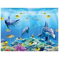 Picture of Creative Print Solution Dolphine Wall Wallpaper, BPBW-023, 275X366 cm, Blue