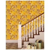 Picture of Creative Print Solution Roses Wall Wallpaper, 244X41 cm, Yellow