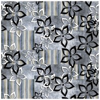 Creative Print Solution Flowers and Leaf Wall Wallpaper, 244X41 cm, Black & Grey