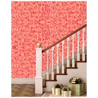 Creative Print Solution Roses Wall Wallpaper, 244X41 cm, Orange