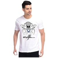 Scott International Men's Hayabusa Printed T-Shirt, SI0789656, White & Grey