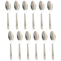 Picture of Parage Stainless Steel Table Spoons, Unique, Set Of 12, Silver