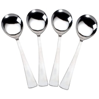 Parage Stainless Steel Serving Spoons, Set of 4, Silver
