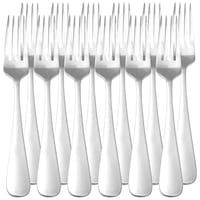 Picture of Parage Stainless Steel Dinner Forks Set with Round Edge, Set of 12, Silver