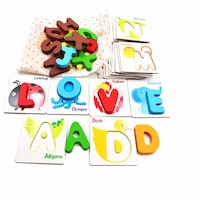 Picture of UKR 3D Wooden Puzzle Letters, Multicolor - 26 Pieces