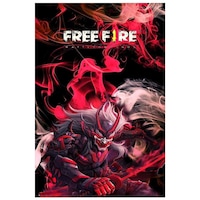 Creative Print Solution Free Fire Anime Digital Reprint Clip Board, 14x10 Inches, Black & Red