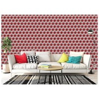 Creative Print Solution Pattern Wall Wallpaper, BPW227, 244X41 cm, Red & Black
