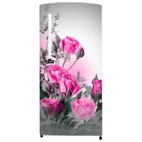 Picture of Creative Print Solution Rose Single Door Fridge Sticker, BPSF158, 49 Inches, Grey & Pink
