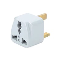 3 Pin Universal Adapter Plug, White/Yellow