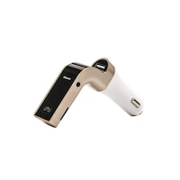 Picture of Bluetooth Car Charger W/ FM Transmitter, White/Gold/Black