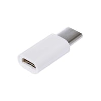 Micro USB Micro To USB Type-C Male Adapter, White