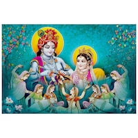 Picture of Creative Print Solution Radha Krishna Painting, CPS029, 24x36 Inches, Multicolour, Pack of 3