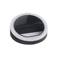 Selfie LED Flash Lens Fill Light Clip Camera, Black/White