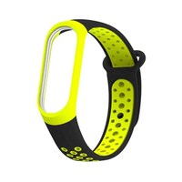 Silicone Watchband for Xiaomi Mi. Band 3/4, Black & Green