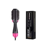 3 In 1 Hot Air Hair Dryer Brush, Pink/Black