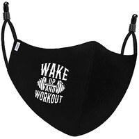 Picture of eWeft Wake Up and Workout Printed Mask, 2 Layer, Black & White