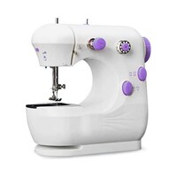 Mini Portable Handheld Sewing Machines, White & Purple