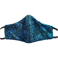 Picture of eWeft Fancy Chikankari Mask, 2 Layer, M, Teal