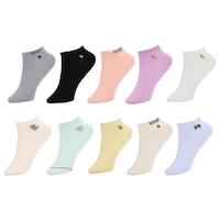 Starvis Women's Low Cut Socks, Multicolour, Pack of 10