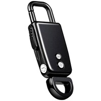 Spy Metal Casing Keychain Audio Digital Voice Recording Device, 8GB, Black