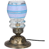 Picture of Afast Decorative Glass Table Lamp, AFST742054, 14 x 20cm, Blue & Clear, Pack of 1