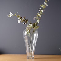 Pan Modern Martin Glass Vase, Clear, 13 x 10 x 40cm