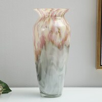 Picture of Pan Amethyst Handblown Glass Vase, Multicolour, 16 x 37cm
