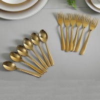 Picture of Pan Premium Avelot Cutlery Set, Gold, Set of 12