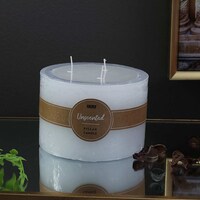 Picture of Pan Unscented Pillar Candle, 15 x 10cm, White