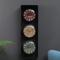 Signal Wall Clock, 11x82cm - Multicolor