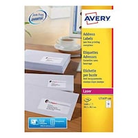 Avery Self Adhesive Address Mailing Labels, Laser Printers, L7163-100