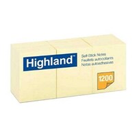 Picture of Highland Yellow Self-Sticking Note - Pack of 12