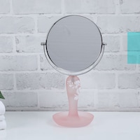 Pan Modern Alice Round Vanity Mirror, Pink