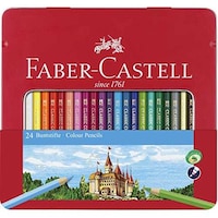 Picture of Faber-Castell Classic Colour Pencils in A Flat Metal Tin, Wp20, 24 Pcs