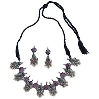 Mryga Elegant Tribal Short Necklace and Earrings Set, SB787769, Multicolor