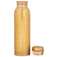 KUVI Copper Enamel Printed Water Bottle, 900ml