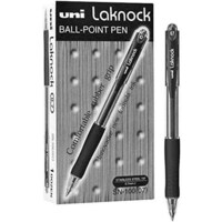 Picture of Mitsubishi Uniball Laknock 0.7 Pen, Black, Pack of 12