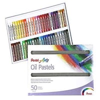 Pentel Oil Pastels Colors Set, PHN4-50, Pack of 50