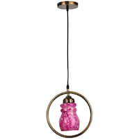 Picture of Afast Decorative Round Ceiling Light with Glass Shade, AFST743433, 22.5 x 102.5cm, Pink