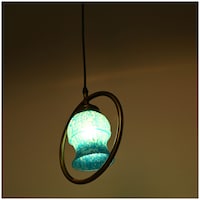 Picture of Afast Decorative Round Ceiling Light with Glass Shade, AFST800659, 22.5 x 102.5cm, Blue & White