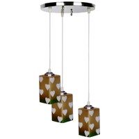 Picture of Afast Decorative Pendant Hanging Glass Ceiling Lamp, AFST742898, 31 x 71cm, Brown & Green, Pack of 1