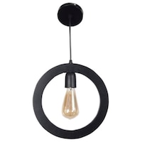 Picture of Afast Decorative Pendant Ceiling Lamp with Fitting, AFST743286, 20 x 15cm, Clear & Black, Pack of 1